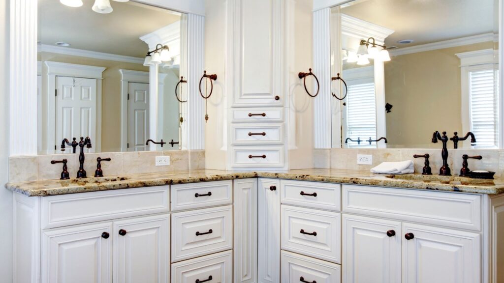 New bathroom cabinets installed in a bathroom in Sarasota FL