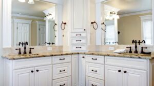 New bathroom cabinets installed in a bathroom in Sarasota FL