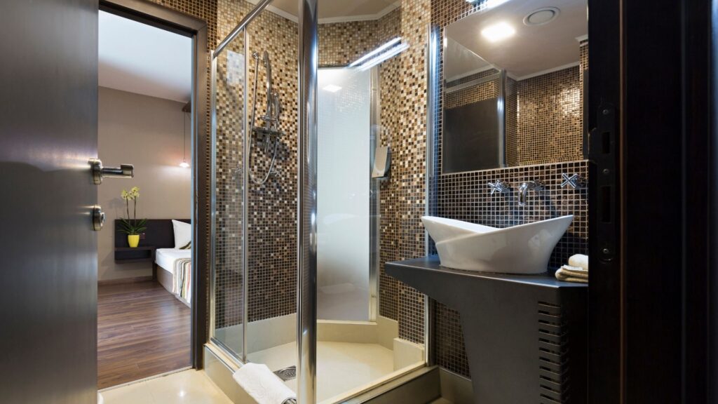 Bath to shower conversion in a bathroom in Sarasota