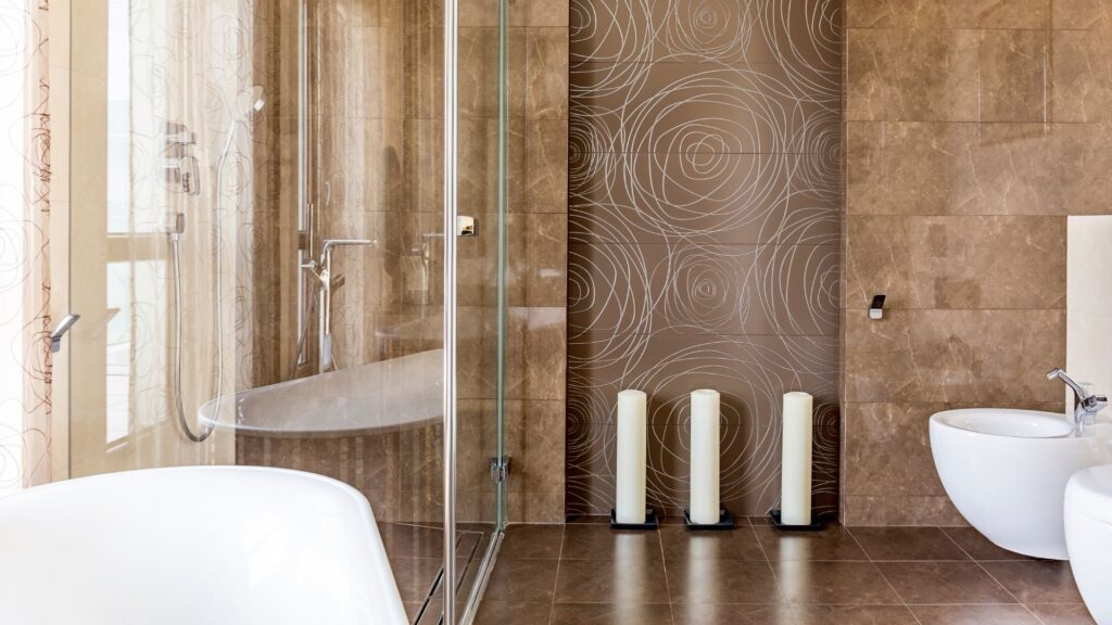 Bathroom floor and wall tiles installed in a bathroom in Sarasota