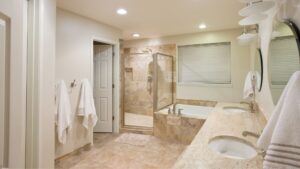 Remodeled bathroom installed by Sarasota Bathroom Remodels