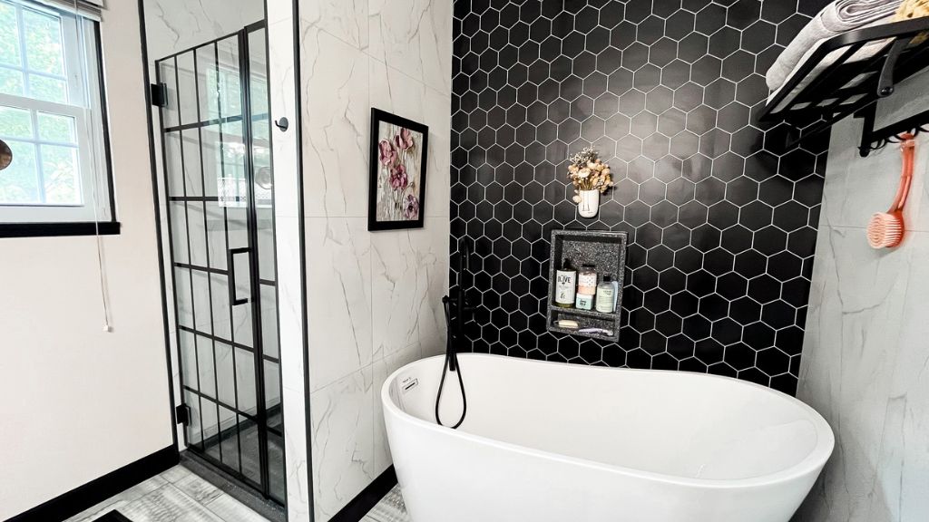 A fibo wall panel installed in a bathroom in Sarasota